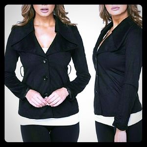 New Black suede moto jacket